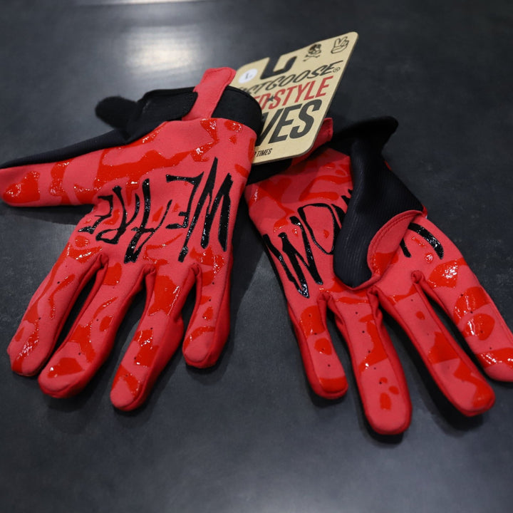 FastGoose MTC-03 gloves, red and black