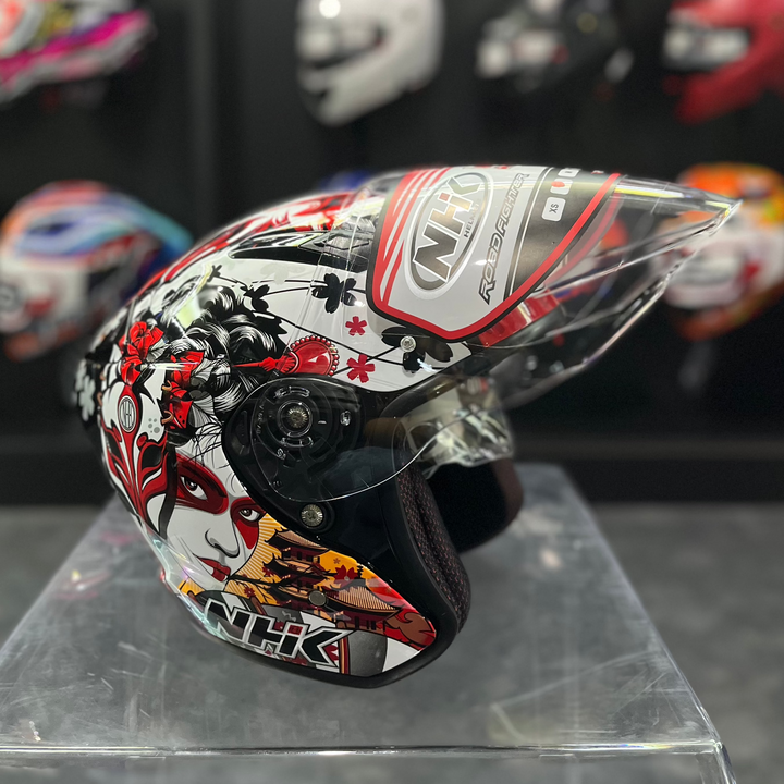 NHK OpenFaceS1GPPRO-GEISHA helmet, red
