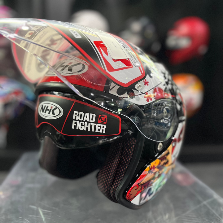 NHK OpenFaceS1GPPRO-GEISHA helmet, red
