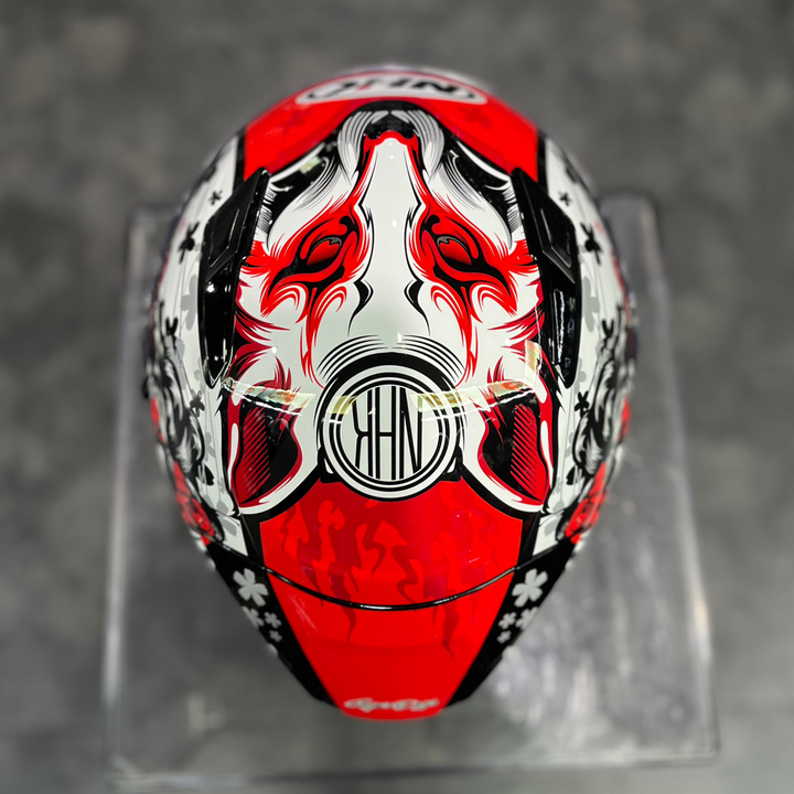 NHK OpenFaceS1GPPRO-GEISHA helmet, red