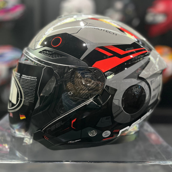 Real Helmet Havana Robotech Helmet, Gray Black