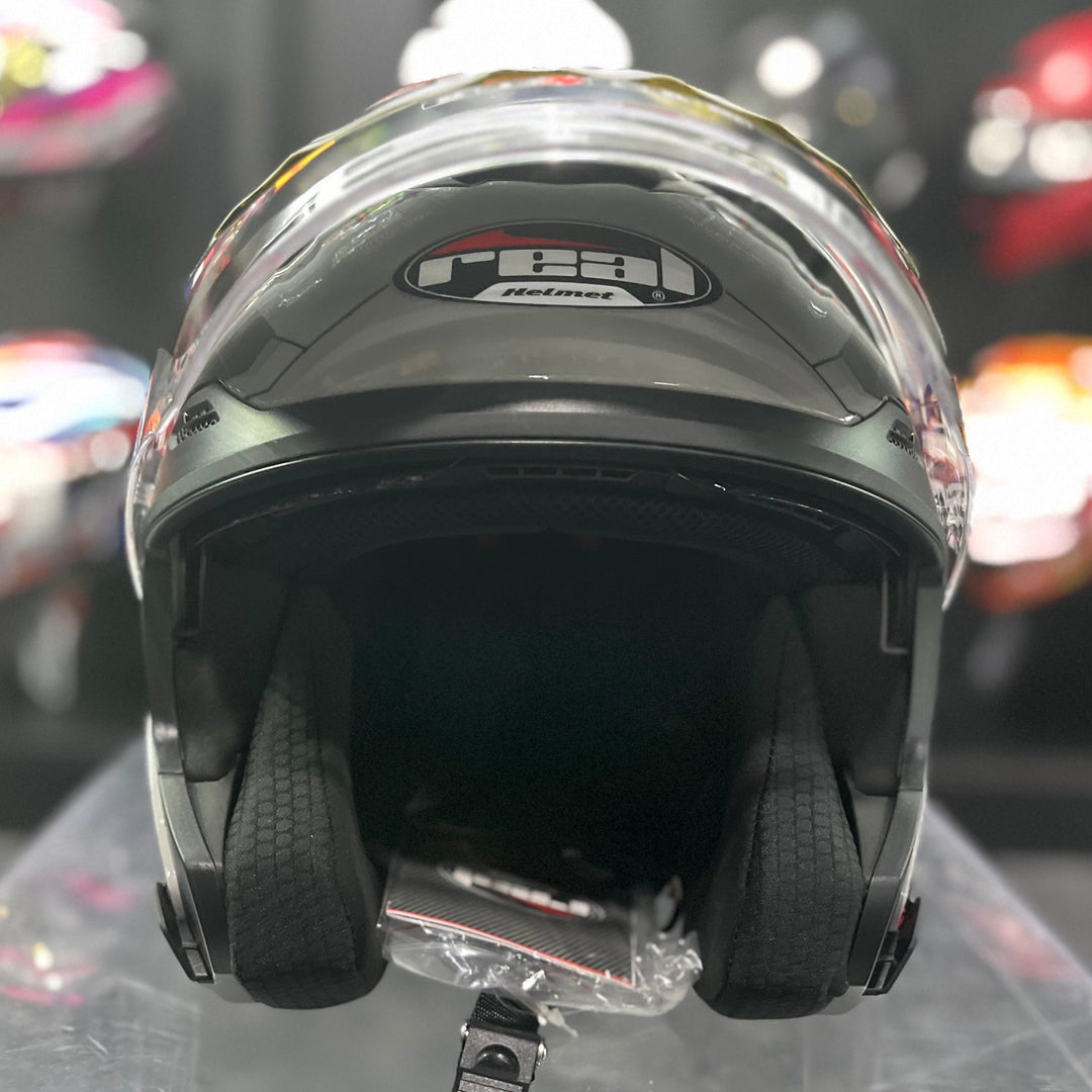 Real Helmet Havana Robotech Helmet, Gray Black