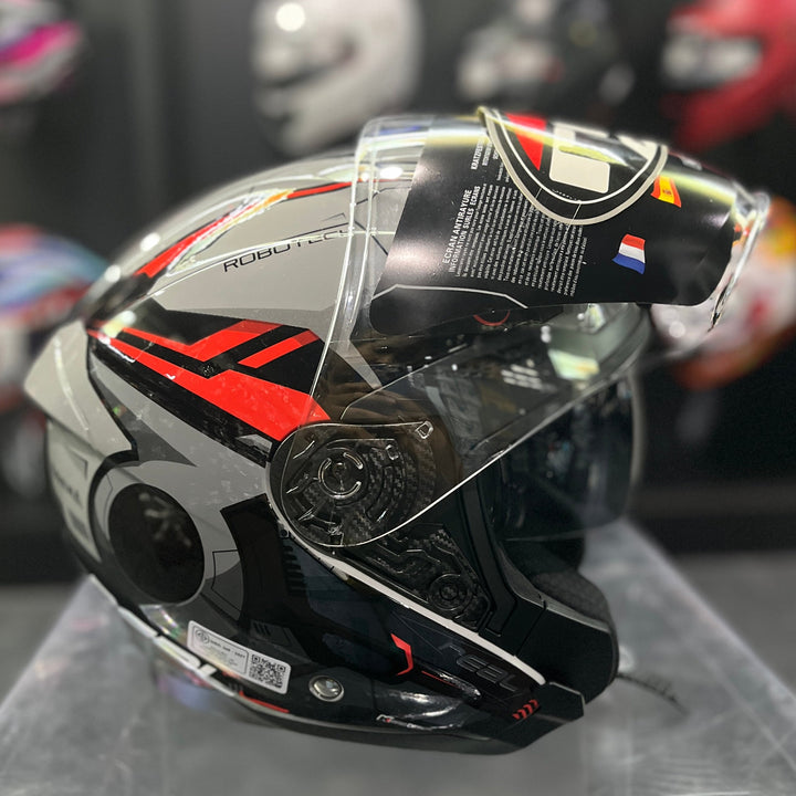 Real Helmet Havana Robotech Helmet, Gray Black