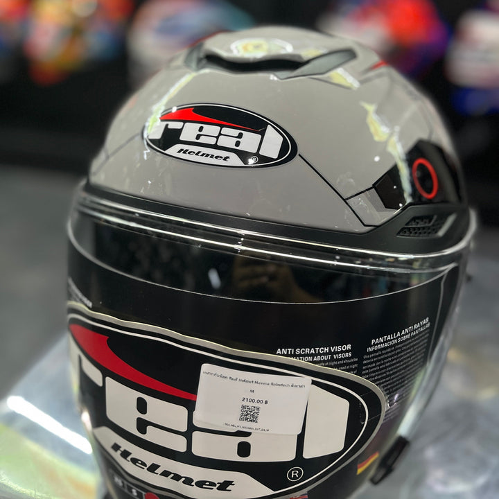 Real Helmet Havana Robotech Helmet, Gray Black