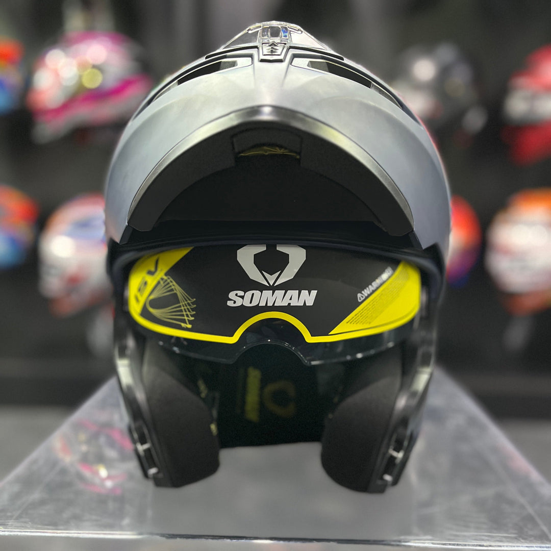 SOMAN Flip-up Helmet - SM955, Matte Blue
