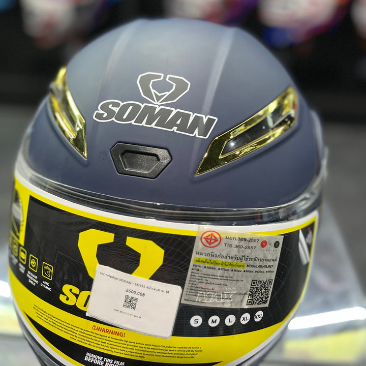 SOMAN Flip-up Helmet - SM955, Matte Blue