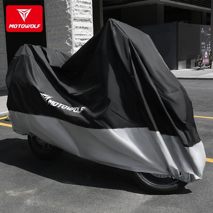 Waterproof car cover MOTOWOLF MDL-0802B, 190T fabric, black