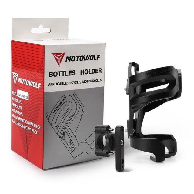 MOTOWOLF MDL-3510 water bottle and cup holder, black