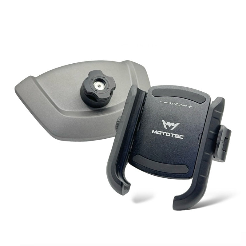 Motorcycle phone holder set with handlebar cover Mototec Pushlock MT-Nmax