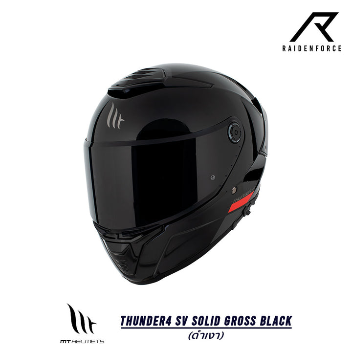 หมวกกันน็อค MT Thunder4 SV Solid gross black ดำเงา