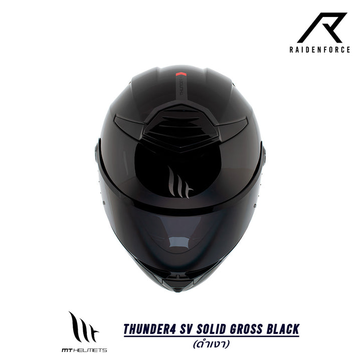 หมวกกันน็อค MT Thunder4 SV Solid gross black ดำเงา