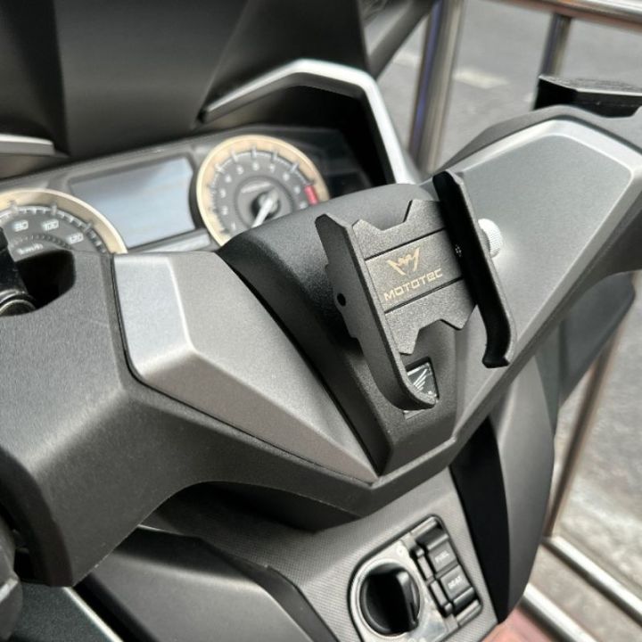 Motorcycle phone holder with handlebar cover Mototec MT-Forza350