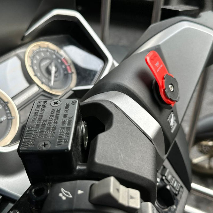 ชุดที่จับโทรศัพท์สำหรับมอเตอร์ไซค์พร้อมครอบแฮนด์ Mototec Quicklock-Forza350