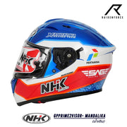 หมวกกันน็อค NHK GPPrime2Visor- Mandalika น้ำเงิน