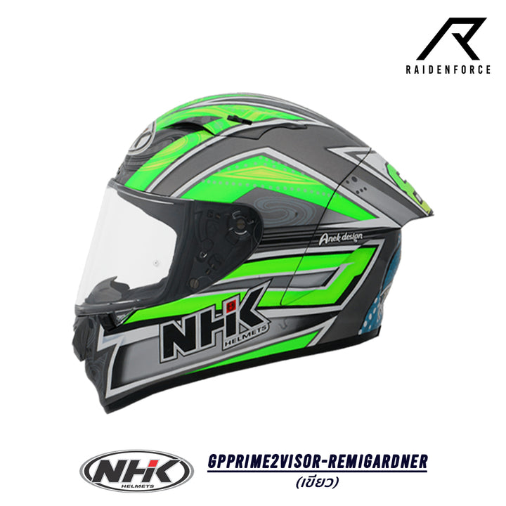 NHK GPPrime2Visor-RemiGardner helmet, green