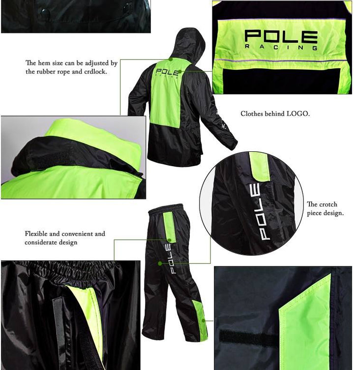 Red POLE brand raincoat