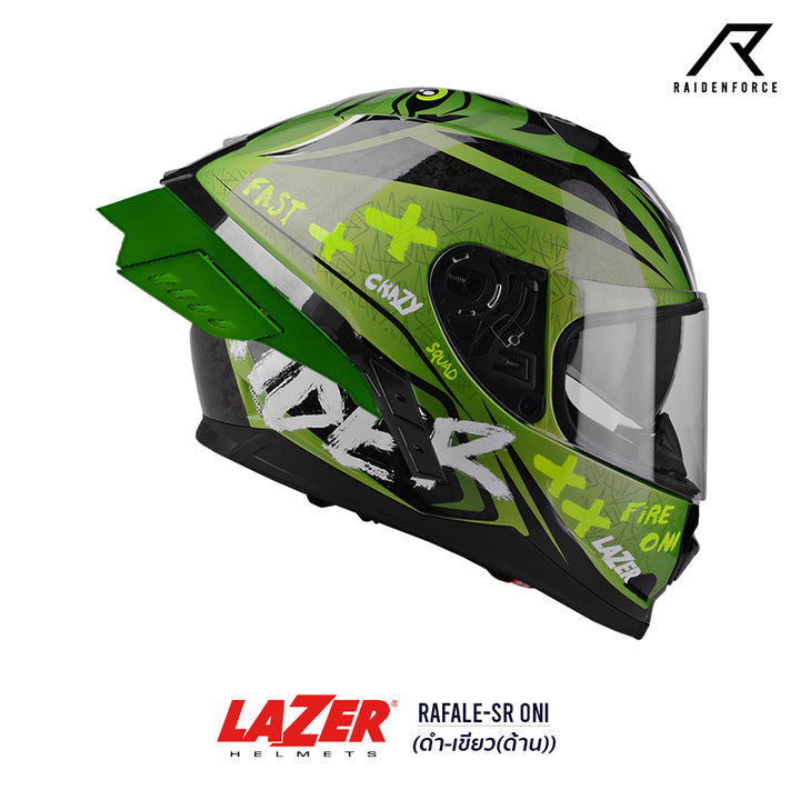 LAZER Helmet RAFALE ONI Black-Green (Matte)