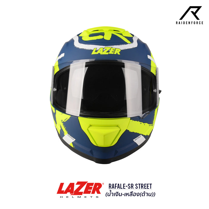 LAZER Helmet RAFALE Street Helmet Blue-Yellow (Matte)