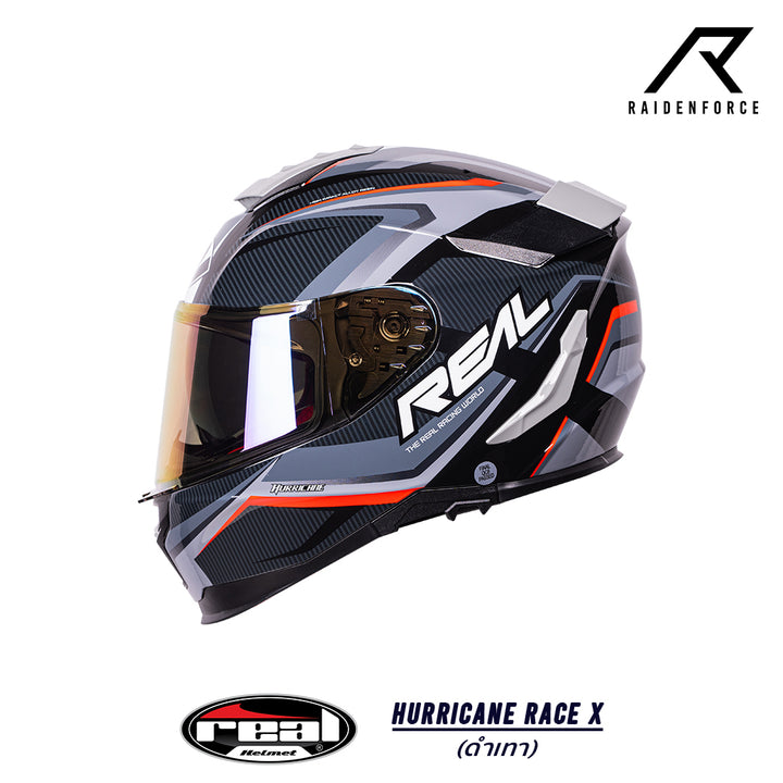 Real Helmet HURRICANE RACE X Black/Gray