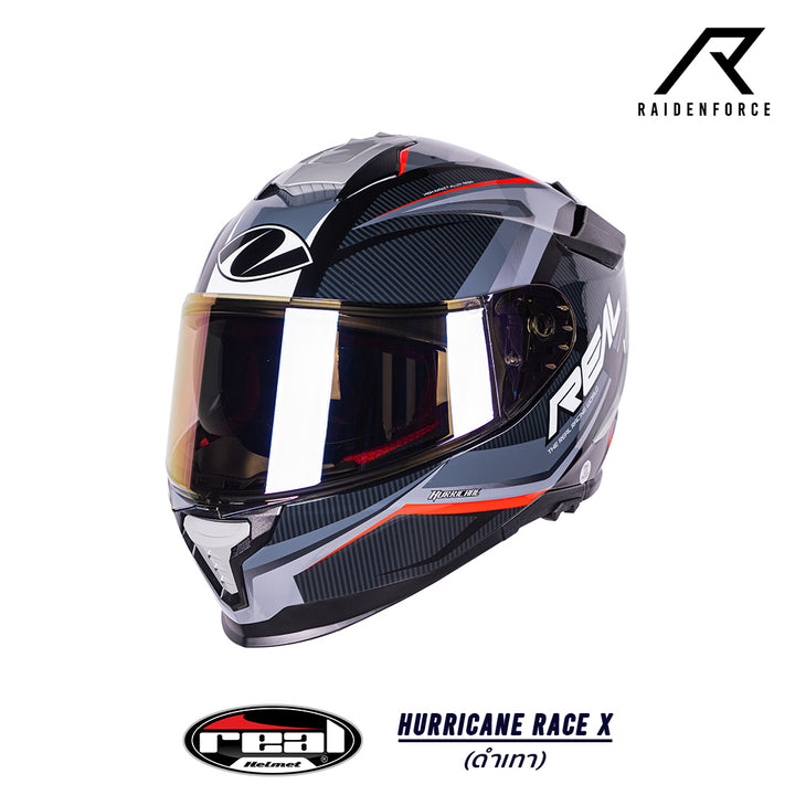 Real Helmet HURRICANE RACE X Black/Gray