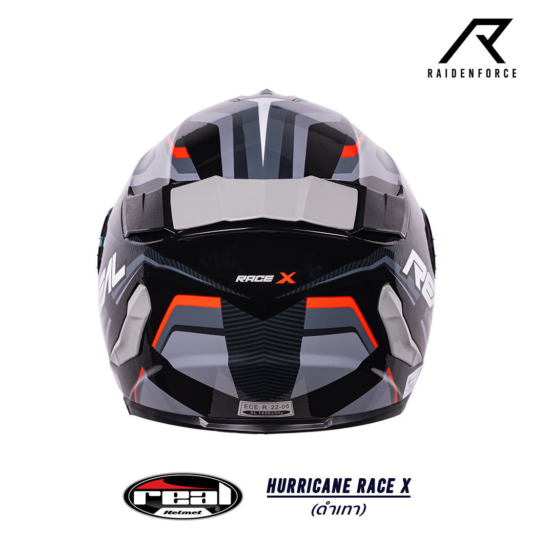 Real Helmet HURRICANE RACE X Black/Gray