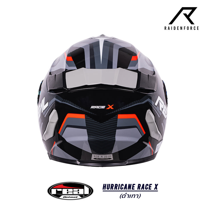 Real Helmet HURRICANE RACE X Black/Gray