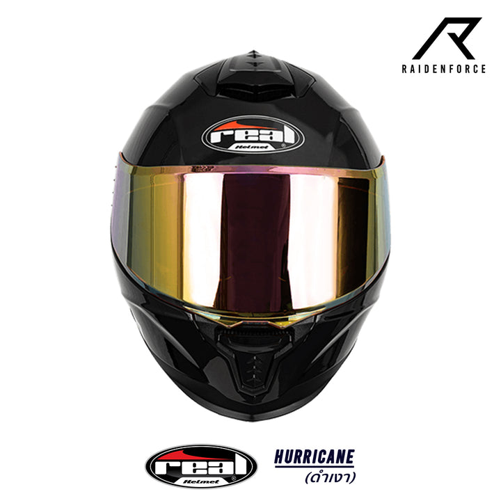 Real Helmet HURRICANE Glossy Black