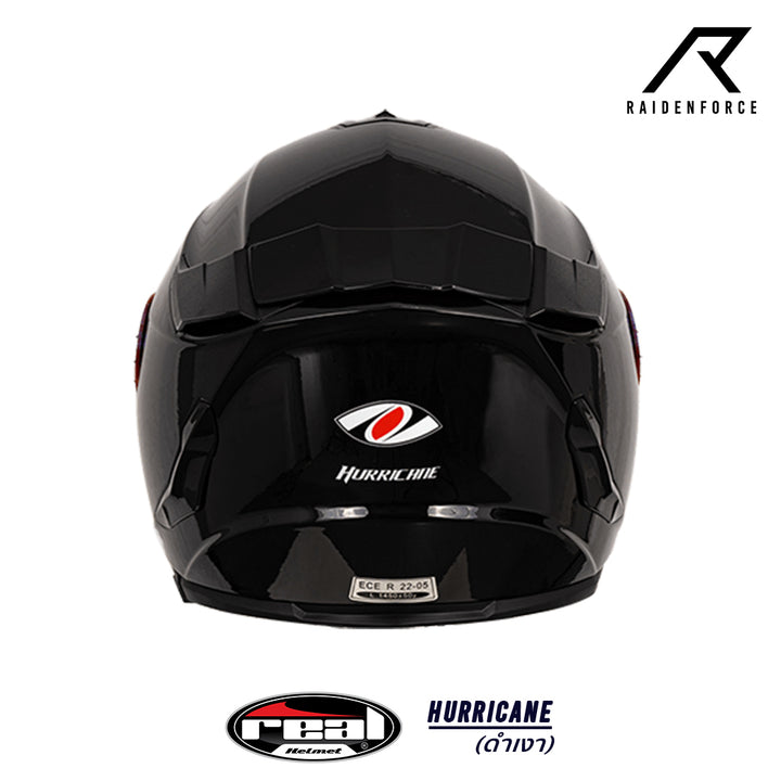 Real Helmet HURRICANE Glossy Black