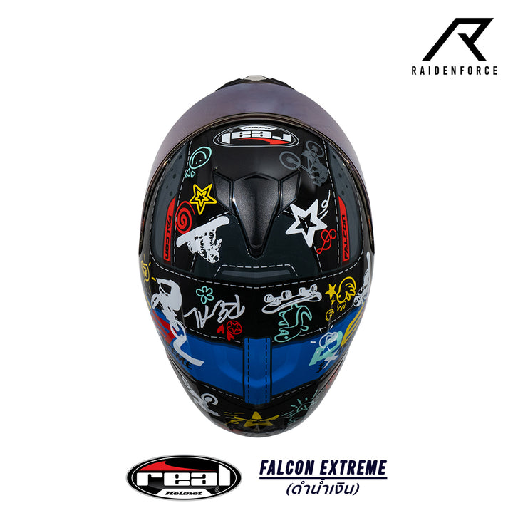 หมวกกันน็อค REAL Helmet Falcon  Extreme ดำน้ำเงิน