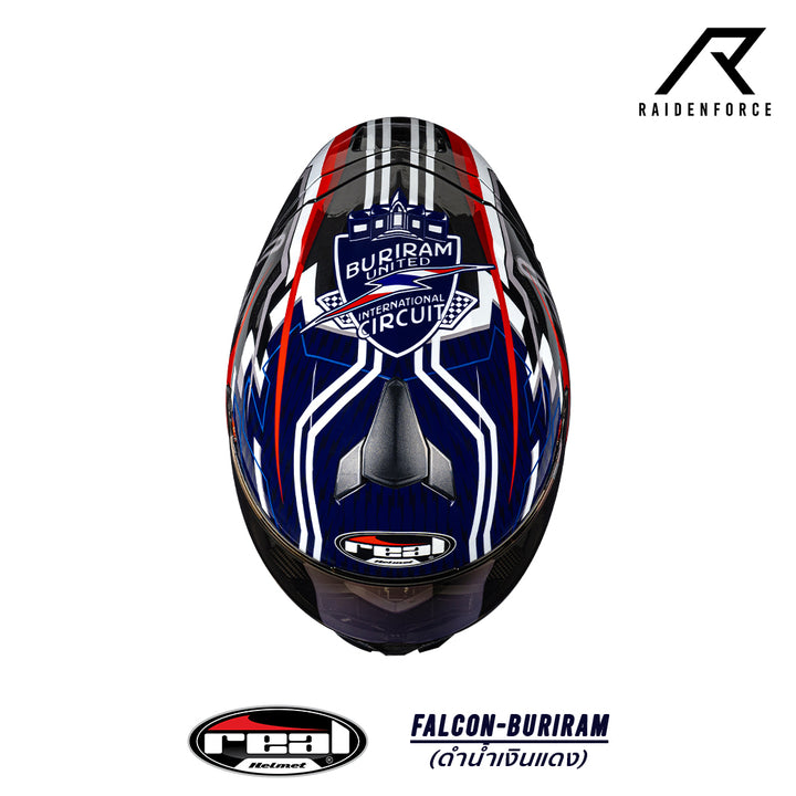 REAL Helmet Falcon Buriram - Black, Blue, Red