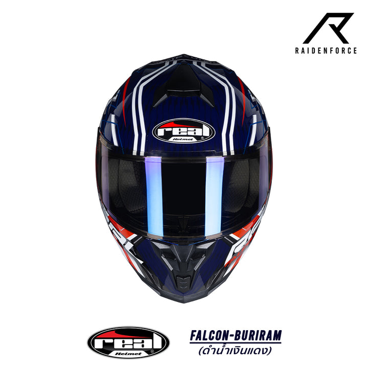 REAL Helmet Falcon Buriram - Black, Blue, Red
