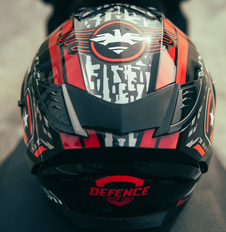 Raiden Defense Open face M4 Red helmet
