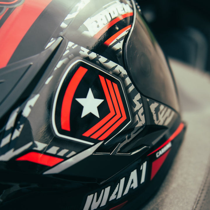 Raiden Defense Open face M4 Red helmet