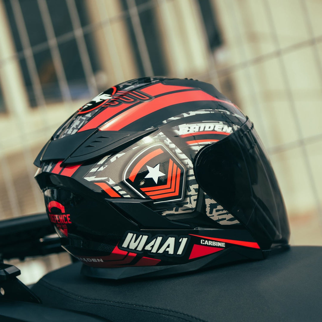 Raiden Defense Open face M4 Red helmet