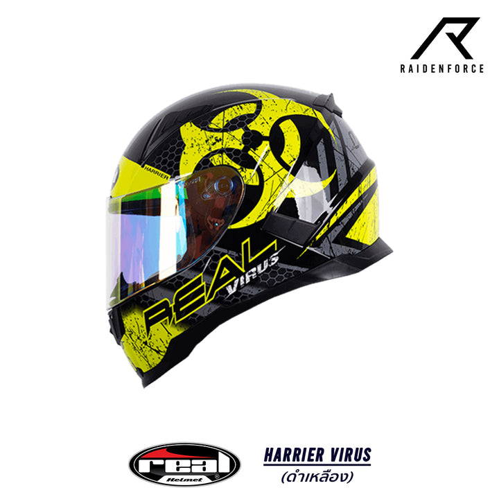 Real Helmet Harrier Virus Black-Yellow