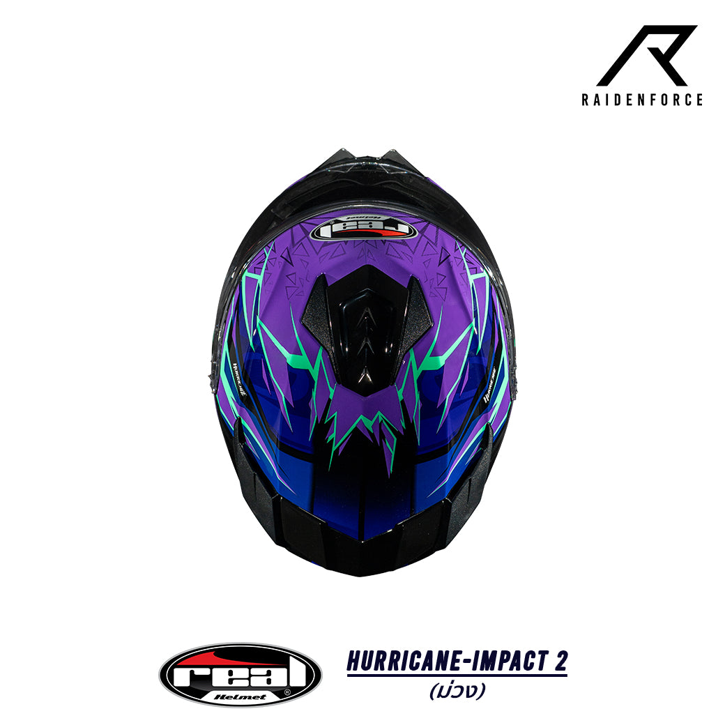หมวกกันน็อค Real Helmet Hurricane-Impact 2   ม่วง
