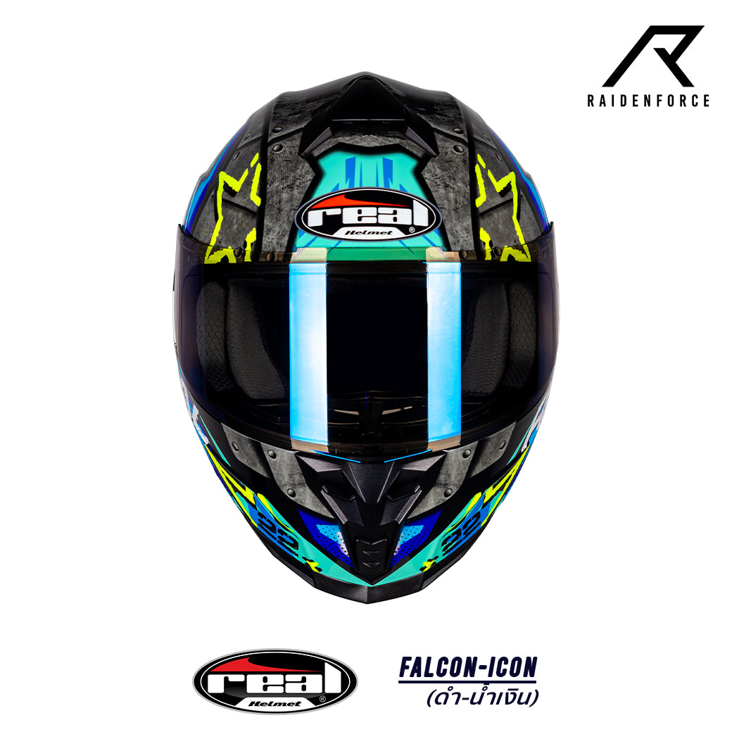Real Helmet Falcon-Icon Black/Blue