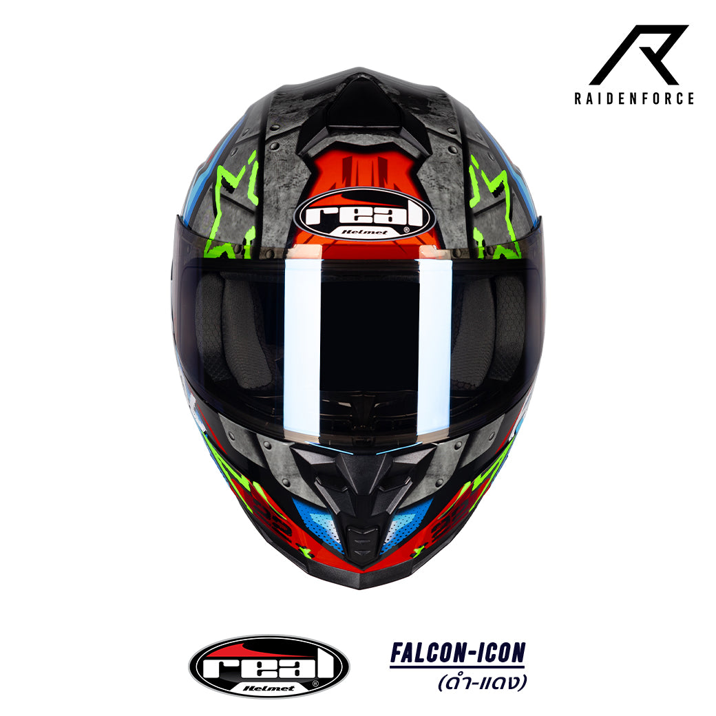 Real Helmet Falcon-Icon Black/Red
