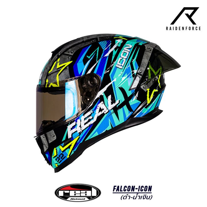 Real Helmet Falcon-Icon Black/Blue