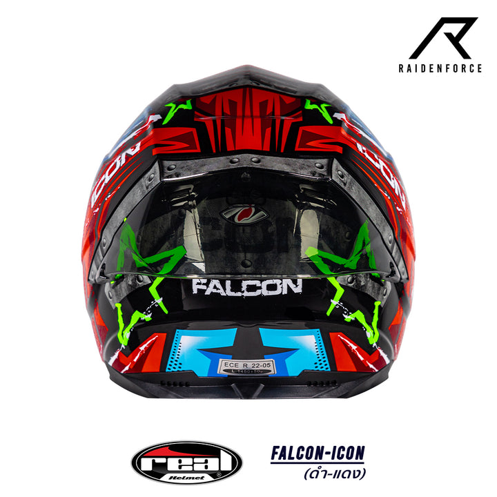 Real Helmet Falcon-Icon Black/Red