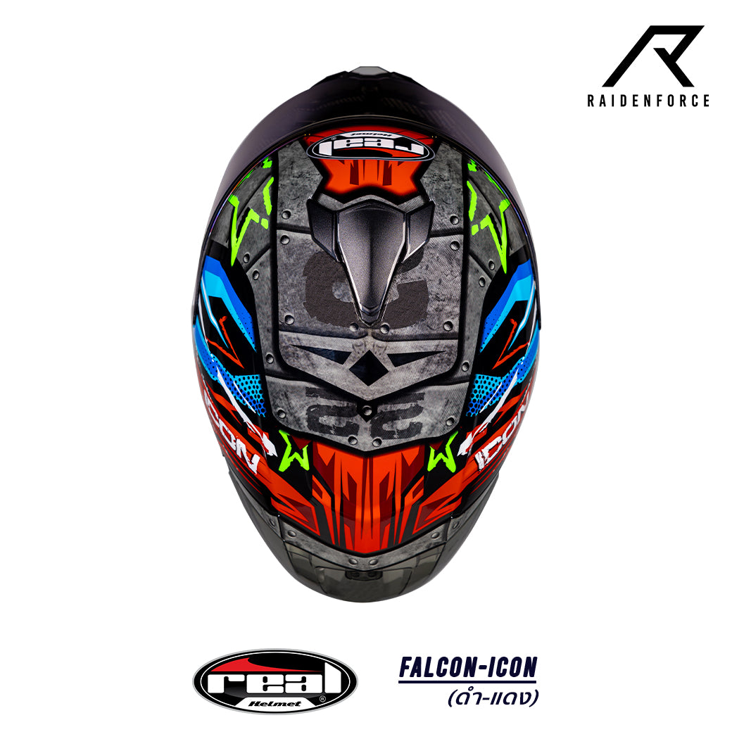 Real Helmet Falcon-Icon Black/Red