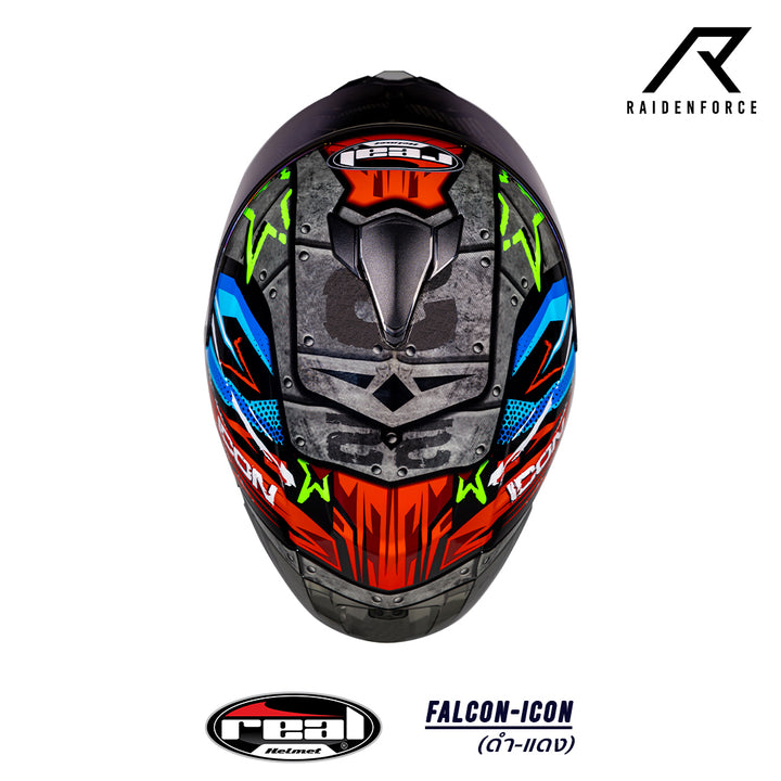 Real Helmet Falcon-Icon Black/Red