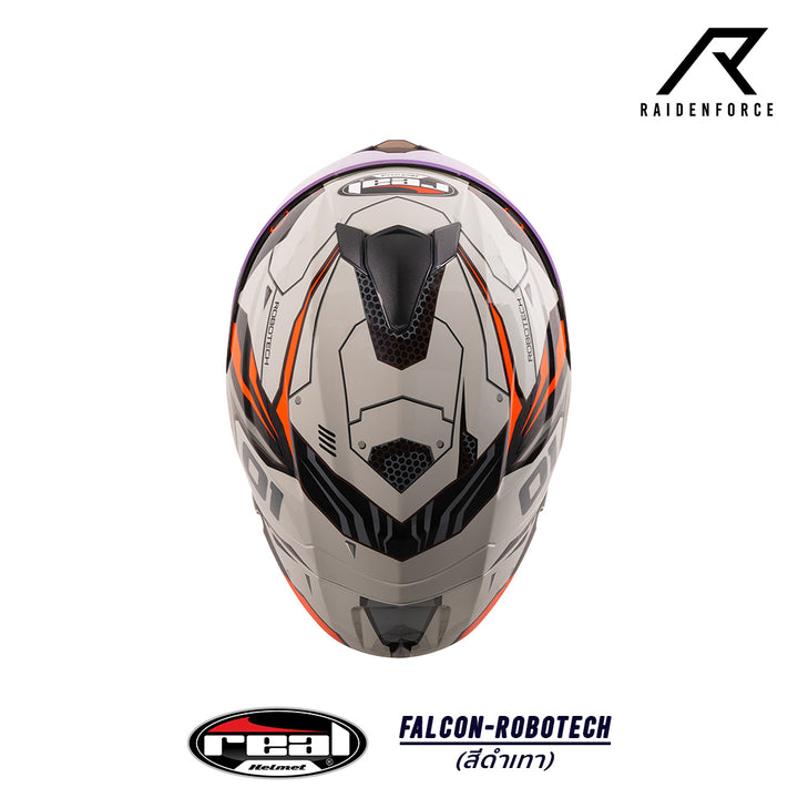 Real Helmet Falcon-Robotech Black/Grey