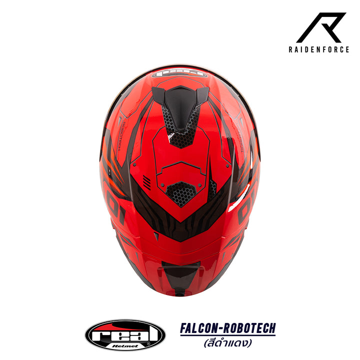 Real Helmet Falcon-Robotech Black/Red