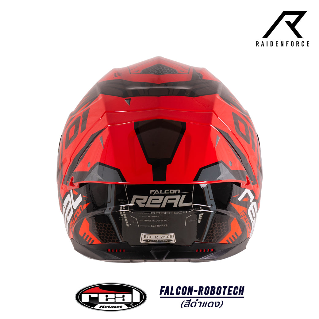 Real Helmet Falcon-Robotech Black/Red
