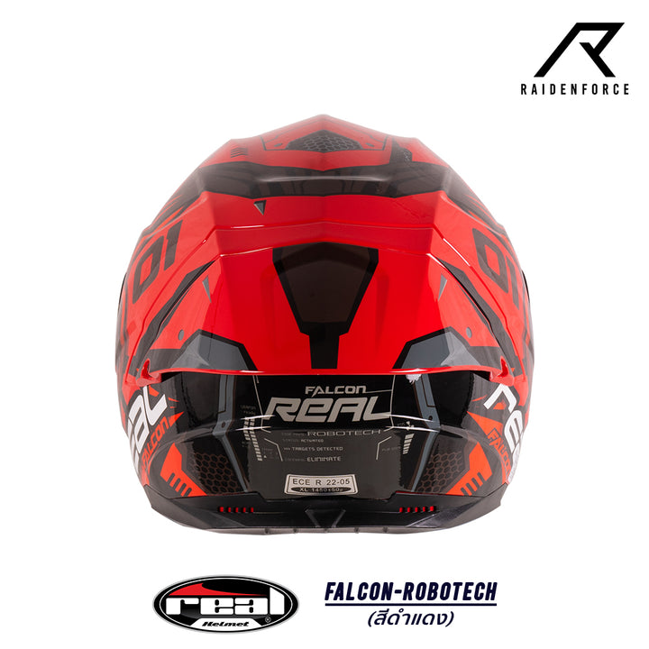Real Helmet Falcon-Robotech Black/Red
