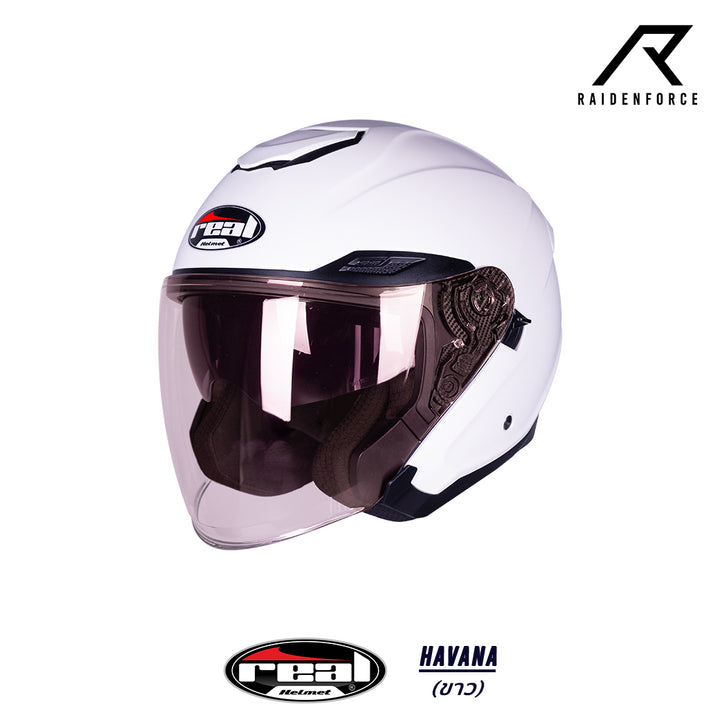 Real Helmet Havana White Helmet