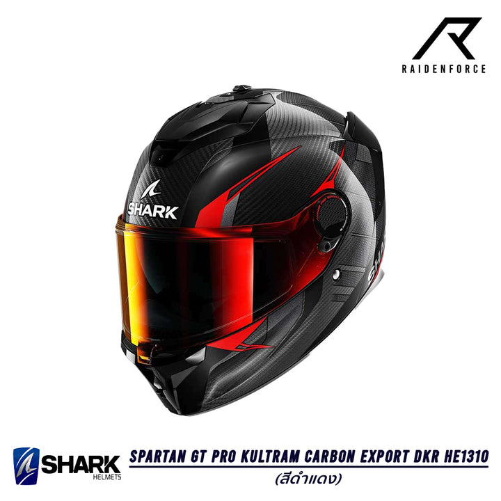 SHARK SPARTAN GT PRO KULTRAM CARBON EXPORT DKR HE1310 Helmet, Carbon/Red