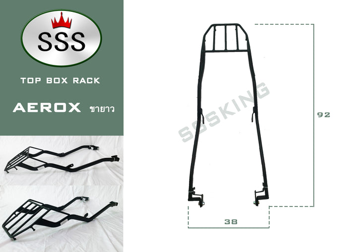 Motorcycle rear rack SSS model AEROX155 year 2022, long legs