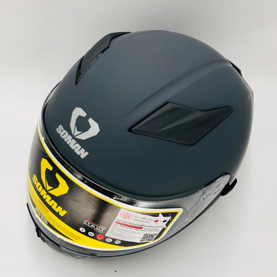 SOMAN Helmet - SM960 Plain Color, matte grey
